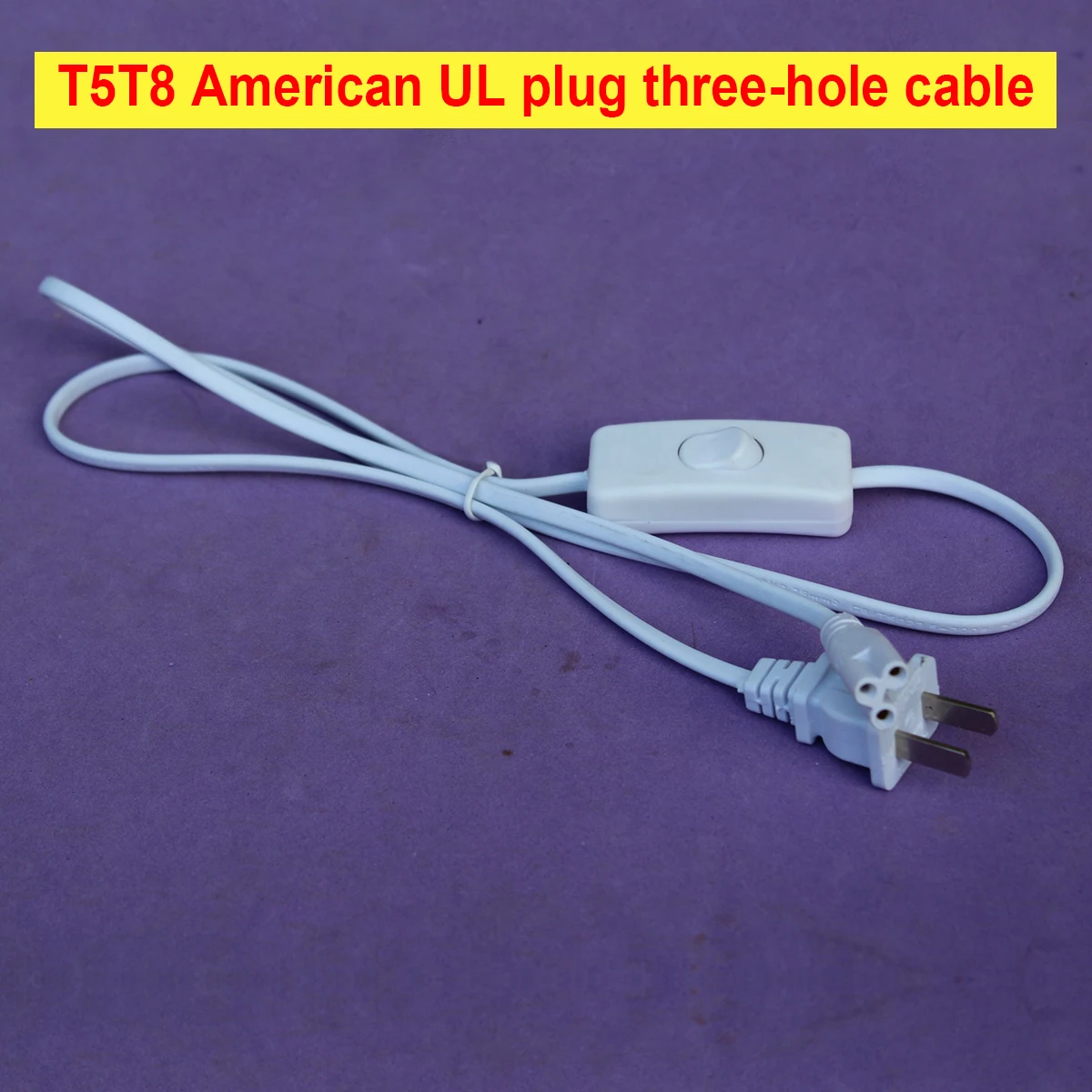 T8 T5 2/3Pin Integrated LED Lamp Tube Connector 6FT 1.8M Plug Connection Line/Dimmer Switch Cable Light Power Supply Line