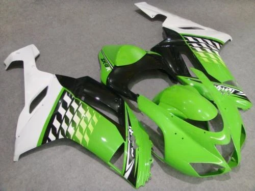 Injection molded motorcycle body work for Kawasaki Ninja ZX6R 2007 2008 ZX 6R 07 08 ZX6R 07 08 green black bodywork set