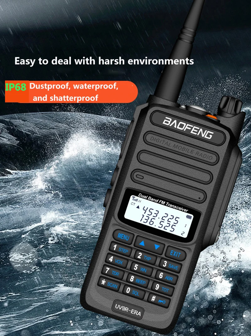 2025 IP68 waterproof baofeng uv 9r plus 20w ERA walkie talkie long range 30km car cb ham radio hf transceiver UHF radio station