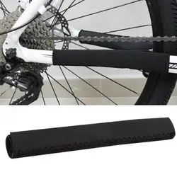 1Pc Fietsframe Bescherming Ultralichte Mtb Fiets Frame Beschermer Ketting Achter Vorkbeschermer Cover Fietskettingcover Zwart