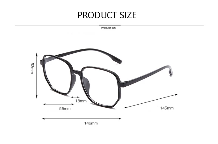 Großer Rahmen Anti-Blau-Licht kurzsichtige Brille Frauen blau grün Rahmen minus Linse Dioptrien Brille Männer 0 -0.5 -1.0 -1.5 bis -6.0 – Detail 5