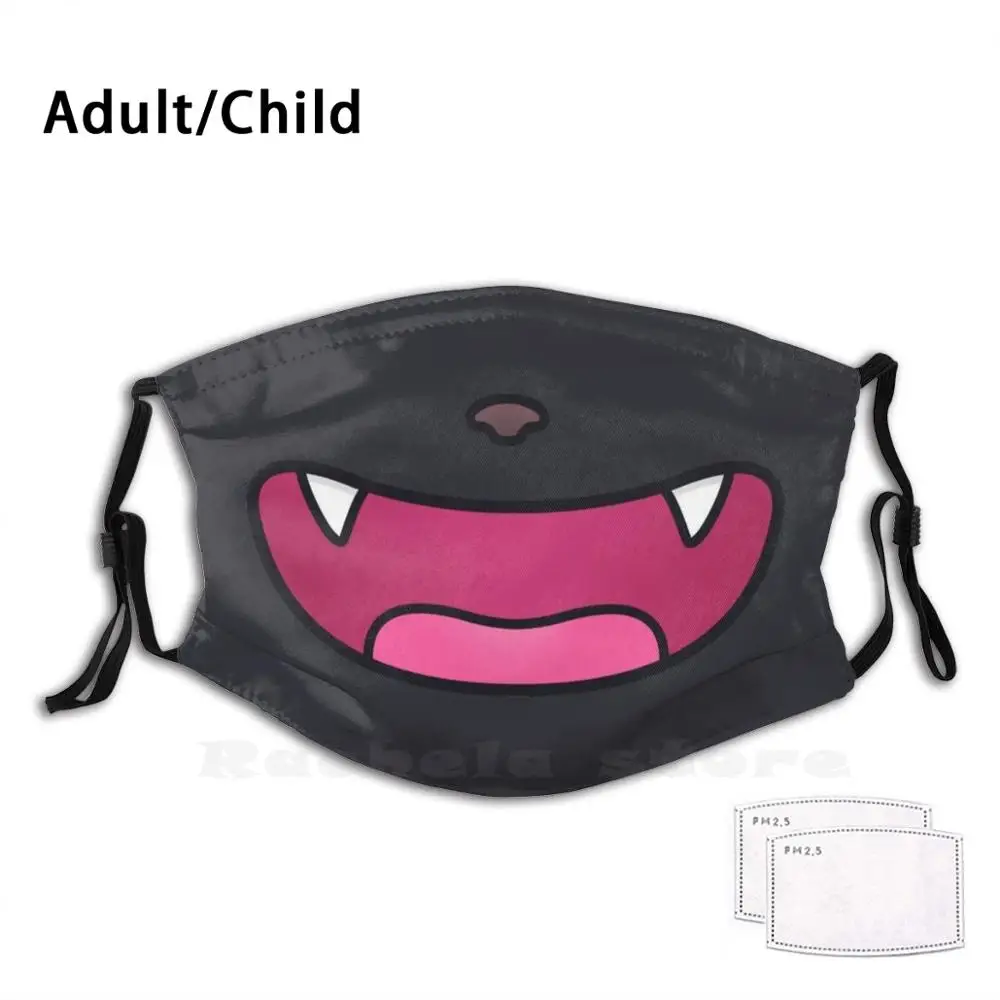 Gigi Mond Grappige Print Herbruikbare Pm2.2500 Filter Gezichtsmasker Leuke Grappige Humor Puppet Kids Gezondheid Ghibli Anime Manga Japan Japanse