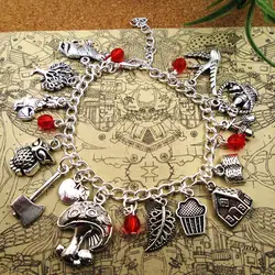 fairy tales Charm Bracelets little red silver plated bracelet gift for girl /boy,party ,birthday gift
