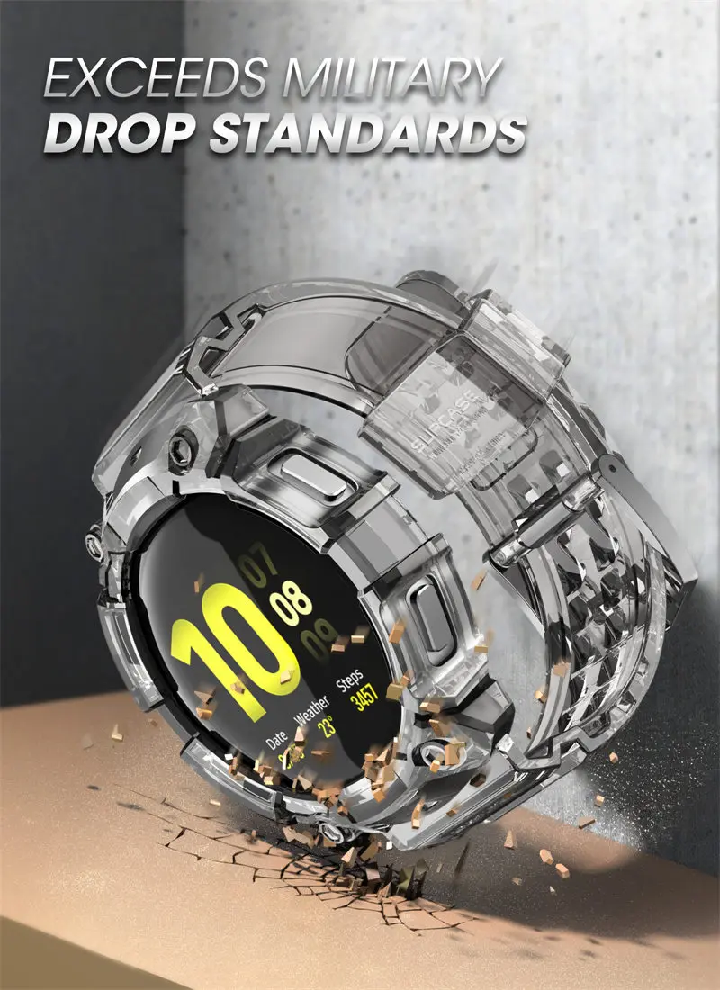 For Samsung Galaxy Watch 4 Case (44mm) SUPCASE UB Pro Rugged Protective Cover with Strap Watch Bands For Galaxy Watch 4