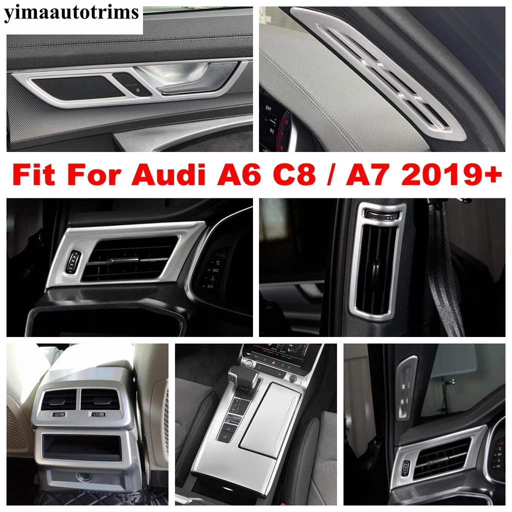 

Pillar A Frame B Air AC Outlet Vent Handle Bowl Gear Panel Cover Kit Trim Interior Accessories For Audi A6 C8 / A7 2019 - 2023
