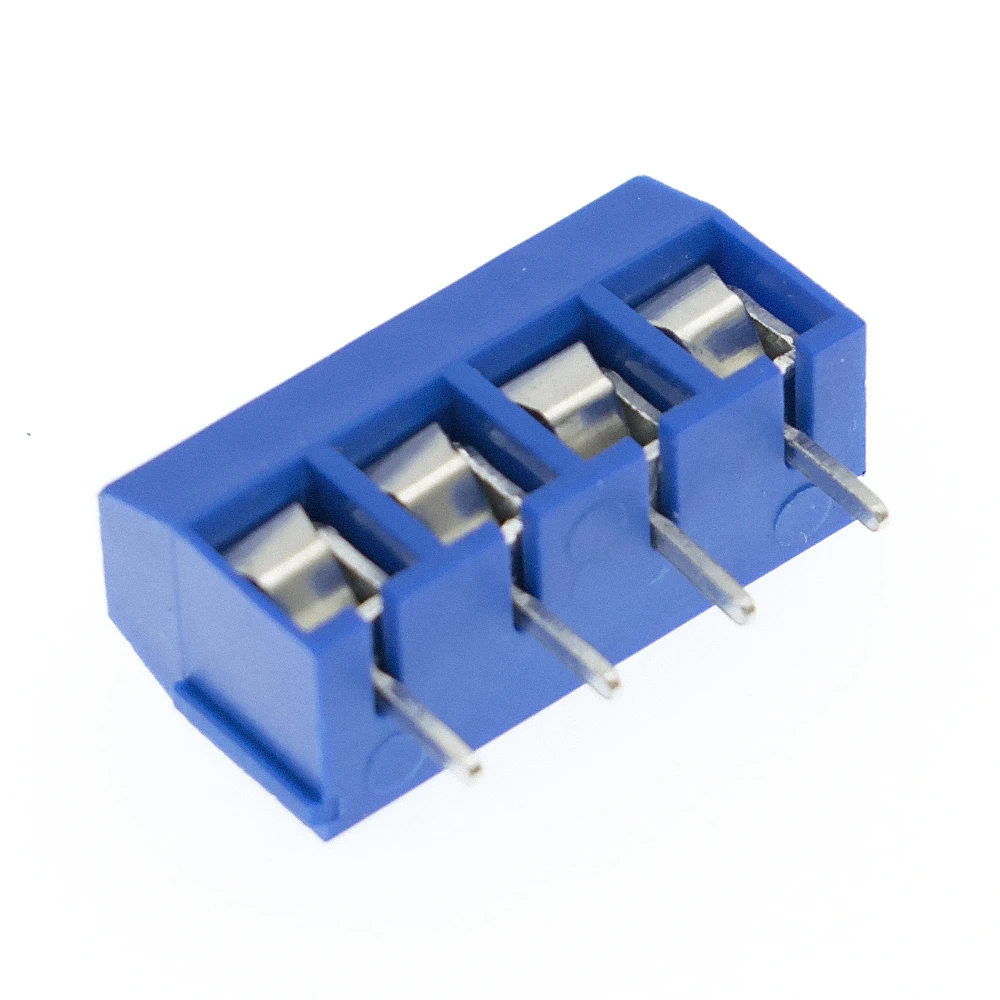 10pcs KF301 2P/3P/4P Blue KF301-5.0 KF301 Screw 5.0mm Straight Pin PCB Screw Terminal Block Connector Splicing type