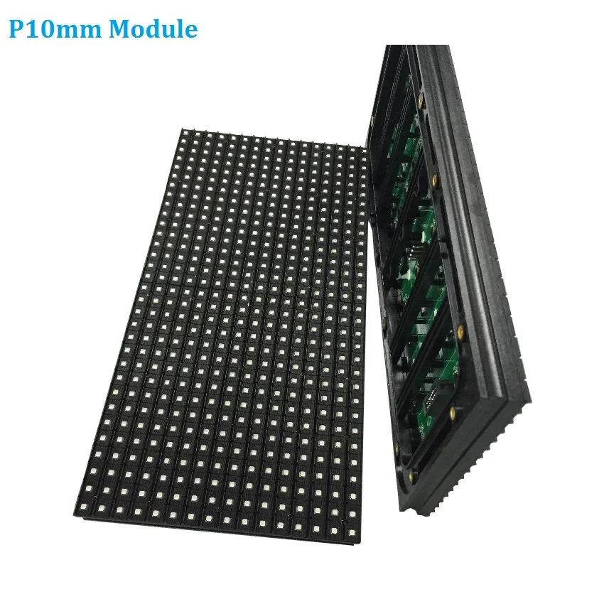 

4pcs outdoor P10mm 320*160mm 3in1 SMD 1/4 scan RGB full color LED module, 1pcs D15 control card, 1pcs 5v40A power supply