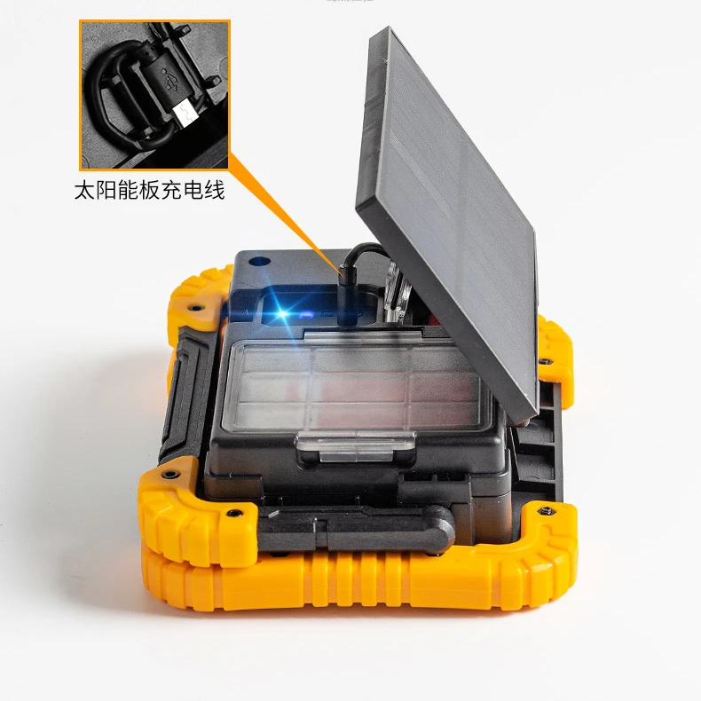 50w Portable Flashlight Torch USB Rechargeable LED Work Light COB Lanterna Hanging Solar lamp For Outdoor Camping