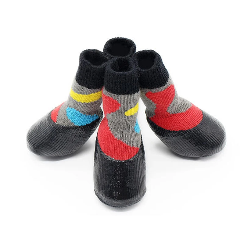 Waterproof Dogs Socks Rubber Fixed Pet Boots Dog Rain Snow Socks Footwear For Small Medium Big Dogs Non-slip Dogs Shoes at Home