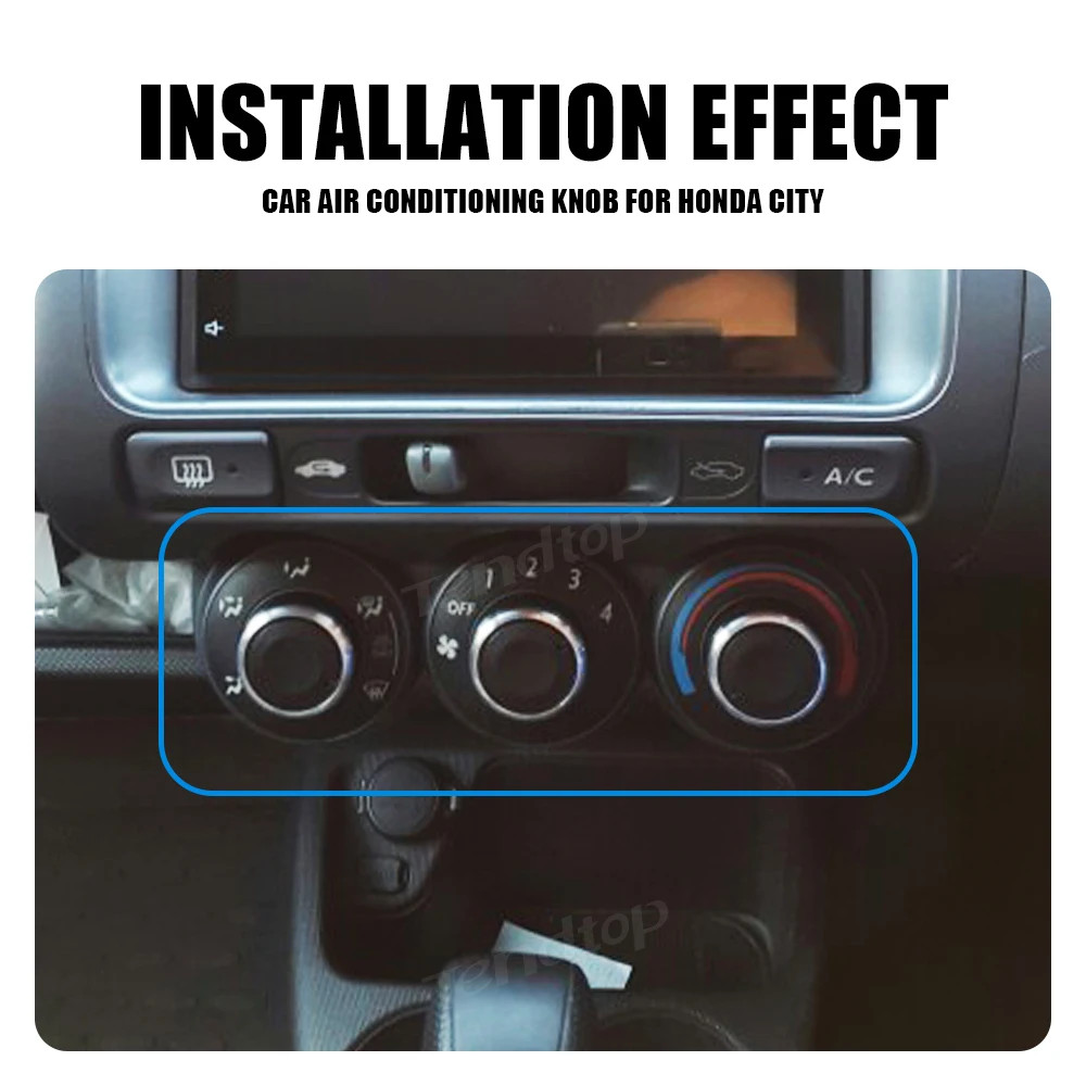 For Honda CITY FIT Crider AC Heater Air Conditioner Climate Control Panel Knob Switch Knobs Heat Buttons Dials Ring