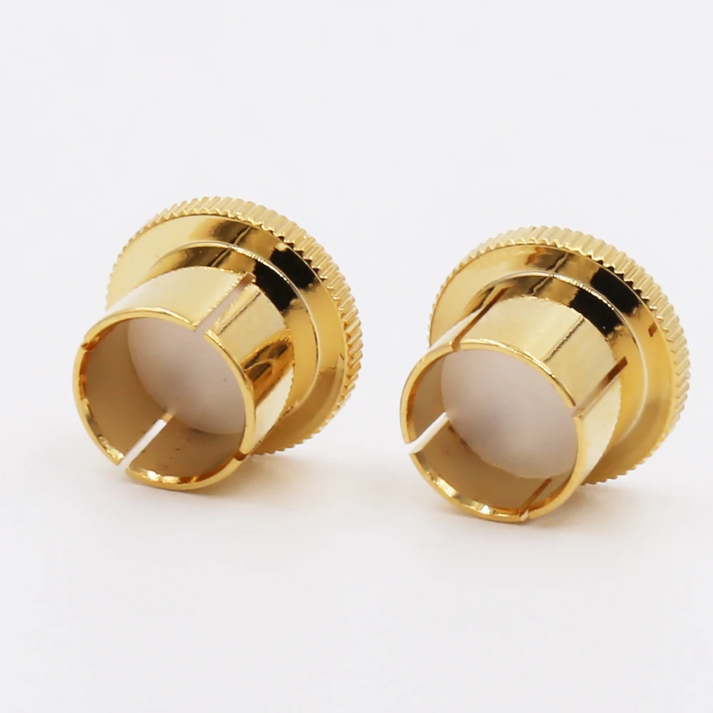 

8pcs Noise Stopper 24K Gold/Chrome Plated Copper RCA Plug Caps Top Quality under inset