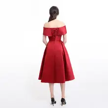 Deep V Satin Prom Evening Gown #3