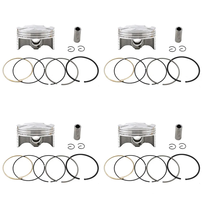 

4pcs Piston Rings Kit STD +25 +50 +100 67mm 67.25mm 67.5mm 68mm For YAMAHA YZF-R6 13S-11631-00-00 Motorcycle Engine Parts