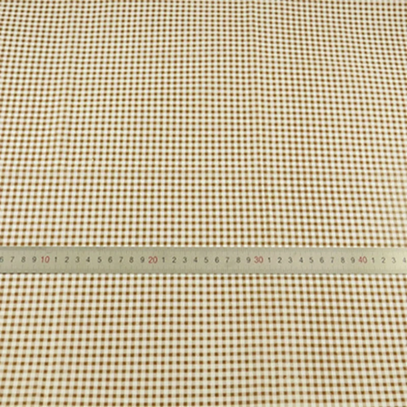 Rosa und weiß karierter Baumwollstoff zum Nähen von Steppdecken, Puppenzubehör, Material, Patchwork-Stoff im Meterware, dünn – Detail 39