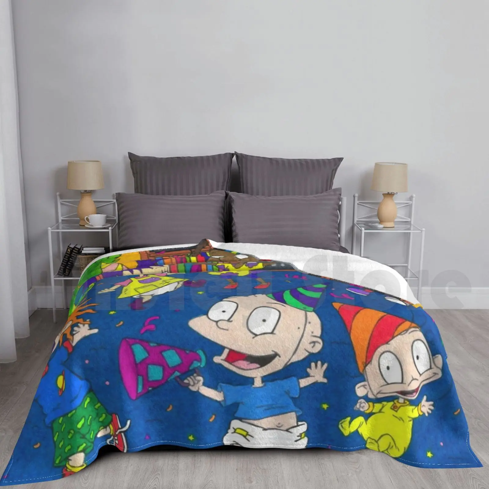 Chuckie Angelica manta para fiesta de cumpleaños moda picles personalizados Chuckie Finster Dil picles Angelica