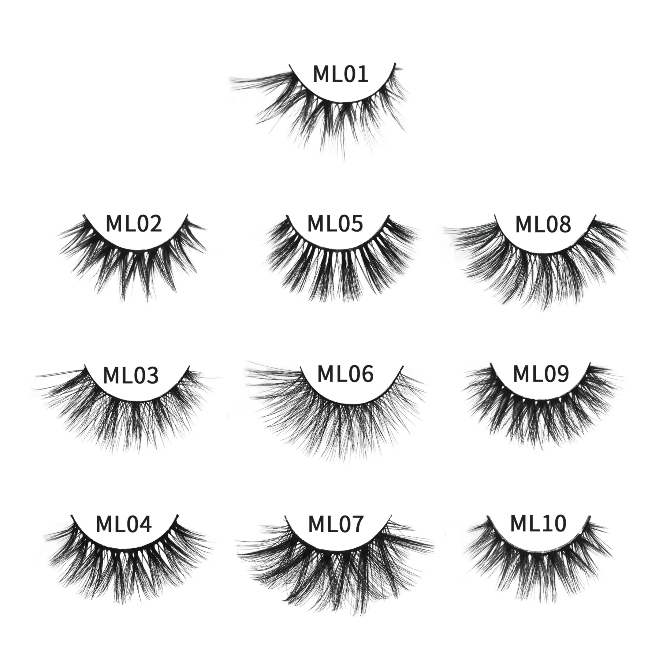 3D Mink Wimpers Groothandel Pluizige Wimpers Bulk Natuurlijke Valse Wimpers Volume Dramatische Make Up Wimpers Bulk Nep Wimpers