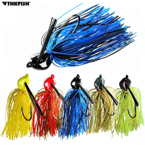 THKFISH 3 पीस वीडलेस जिग्स फिशिंग वायर बैट्स रबर स्विम स्कर्ट ल्यूर 19 ग्राम मेटल जिग हेड्स बार्बेड हुक बज़ बास फिशिंग के लिए 10 best sales बज़ चारा - №7