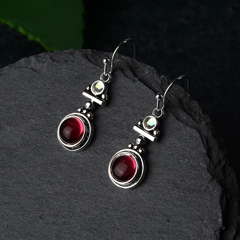 925 Sterling Silver Drop Earrings For Charm Women With Oval Rainbow Mystic Topaz Wedding Engagement wholesale Gift
