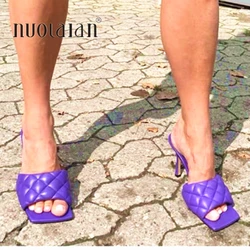 2020 Summer women sandals slippers high heel shoes for women sexy peep toe high heels sandals party wedding mules shoes woman