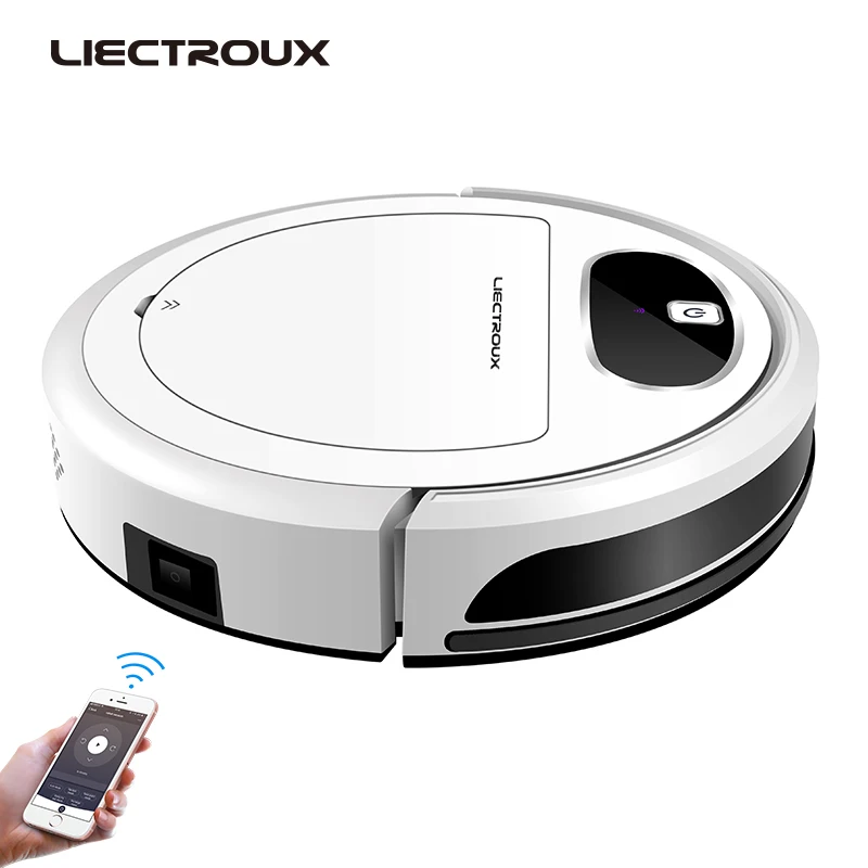 LIECTROUX 11S Liectroux 11S Robot Vacuum Cleaner,WiFi App,Gyroscope & 2D Map Navigation,Electric Control Air Pump Water Tank,Wet