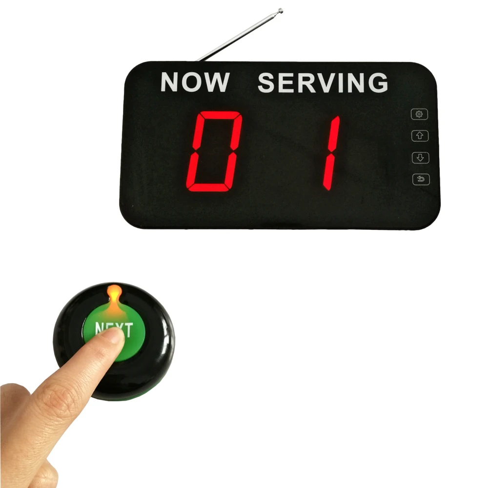 Best Price  433.92mhz Wireless Led Two Digit Queue Display Restaurant Service Number Waiting System