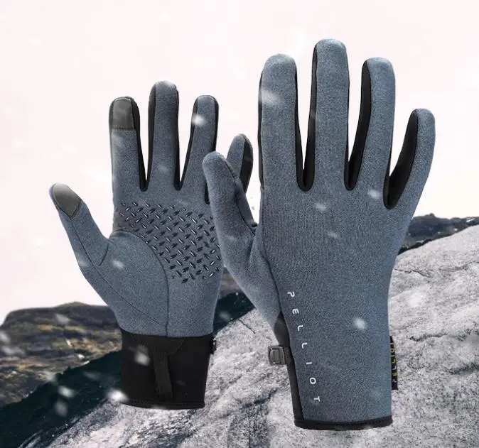 Outdoor reiten warme fleece handschuhe für männer und frauen winter laufschuhe sport anti-slip touchscreen plus samt handschuhe für youpin