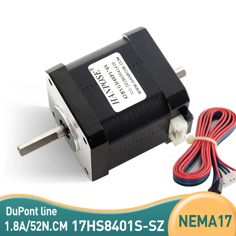 Nema 17 Stepper Motor Double Shaft Stepping Motors 48mm 17HS8401S 1.8A for Robot and 3D printer motor