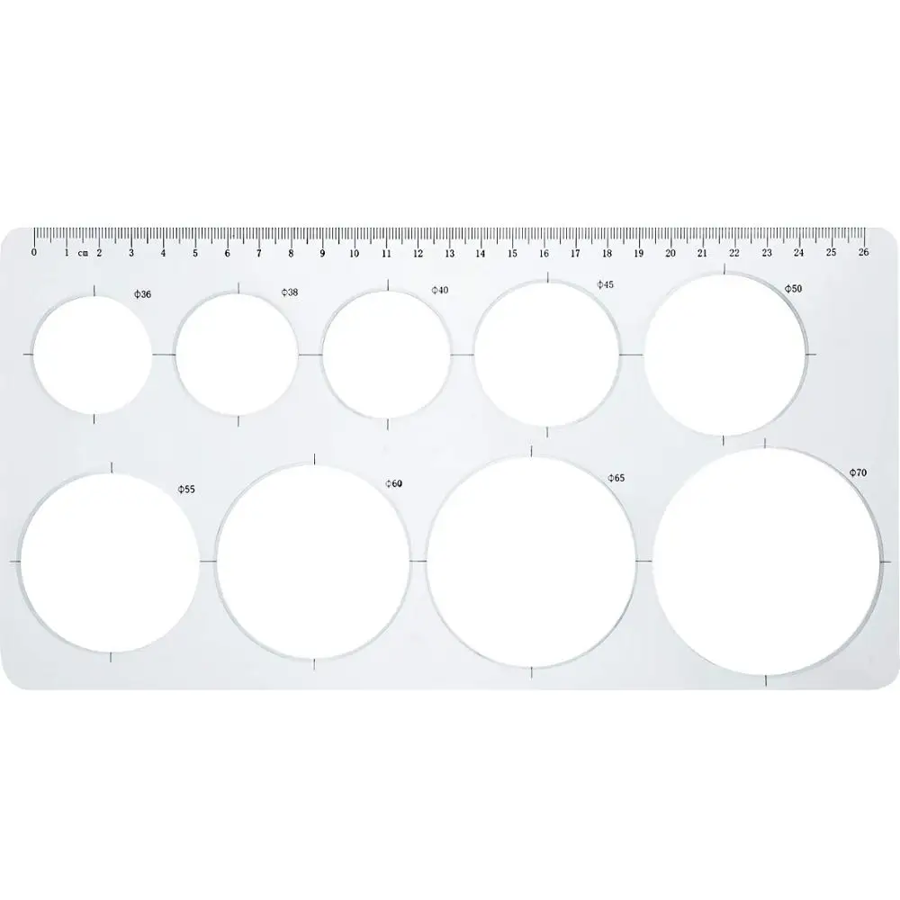 Plastic Circle Drawing Template Stencil Measuring Template Ruler Clear Plastic French Curves For Office School Drafting Drawing