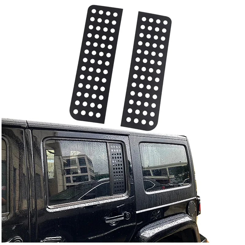 

Матовые черные отверстия, наклейка на заднее стекло, Внешнее украшение, аксессуары, наклейки для Jeep Wrangler JL JK Rubicon 4 двери 2007-2021