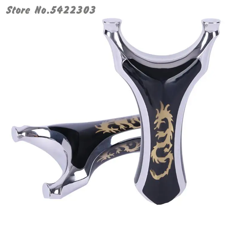 Powerful Hunting Slingshot Stainless Steel Catapult Precision Slingshot Catapult with Rubber Band Outdoor Sling Shooting