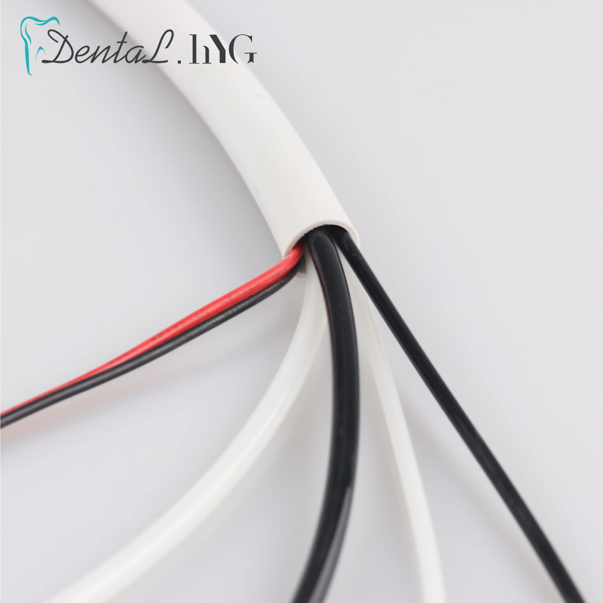 1 Set Dental 6 Holes Silicone Fiber Optic Tubing Hose +For Handpiece 6 Holes High Speed Handpiece Tube Pipe With Connector