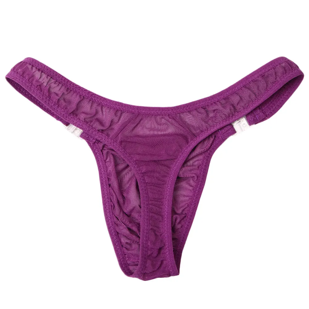 Tanga transparente Sexy para hombre, bragas transpirables con bolsa para bulto, Bikini, ropa interior, novedad de 2020