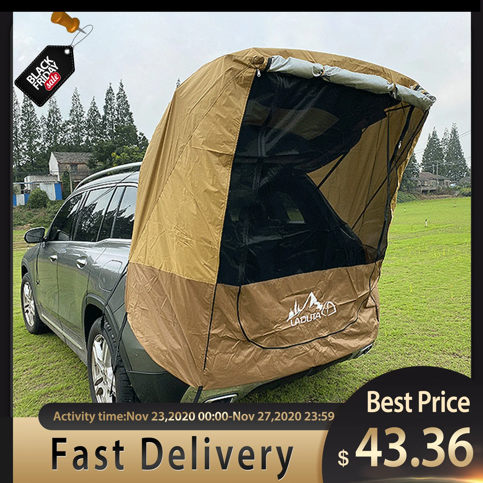 Multifunctional Car Trunk Tent Sunshade Rainproof Rear Tent Simple Motorhome For Self-driving Tour Barbecue Camping