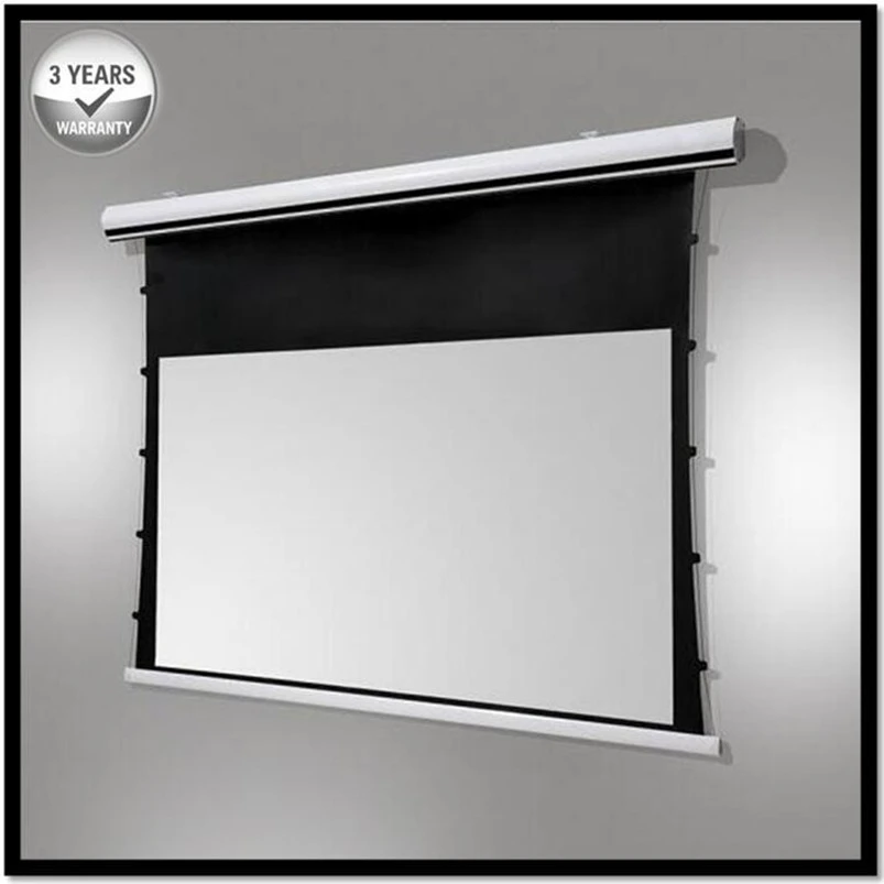 Premium Tab-Tension AcousticPro, 16:9  VideoFormat 4K/8KUltra HD Electric Sound Transparent Perforated Woven Projector Screen