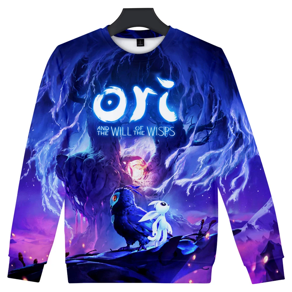 2021 New Game Ori and The Will of The Wisps 3D Round Collar Sweatshirt Men/women Clothing Multicolor College boy's Casual Hoodie