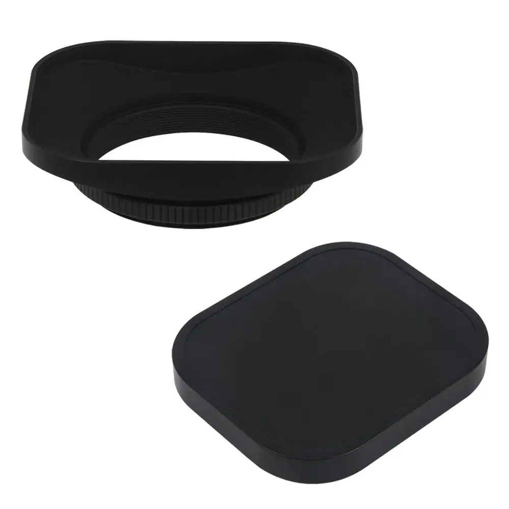 Haoge LH-B46T Universal Square Metal 46mm Lens Hood for Leica Carl Zeiss Voigtlander Panasonic Olympus and 46mm Filter Thread