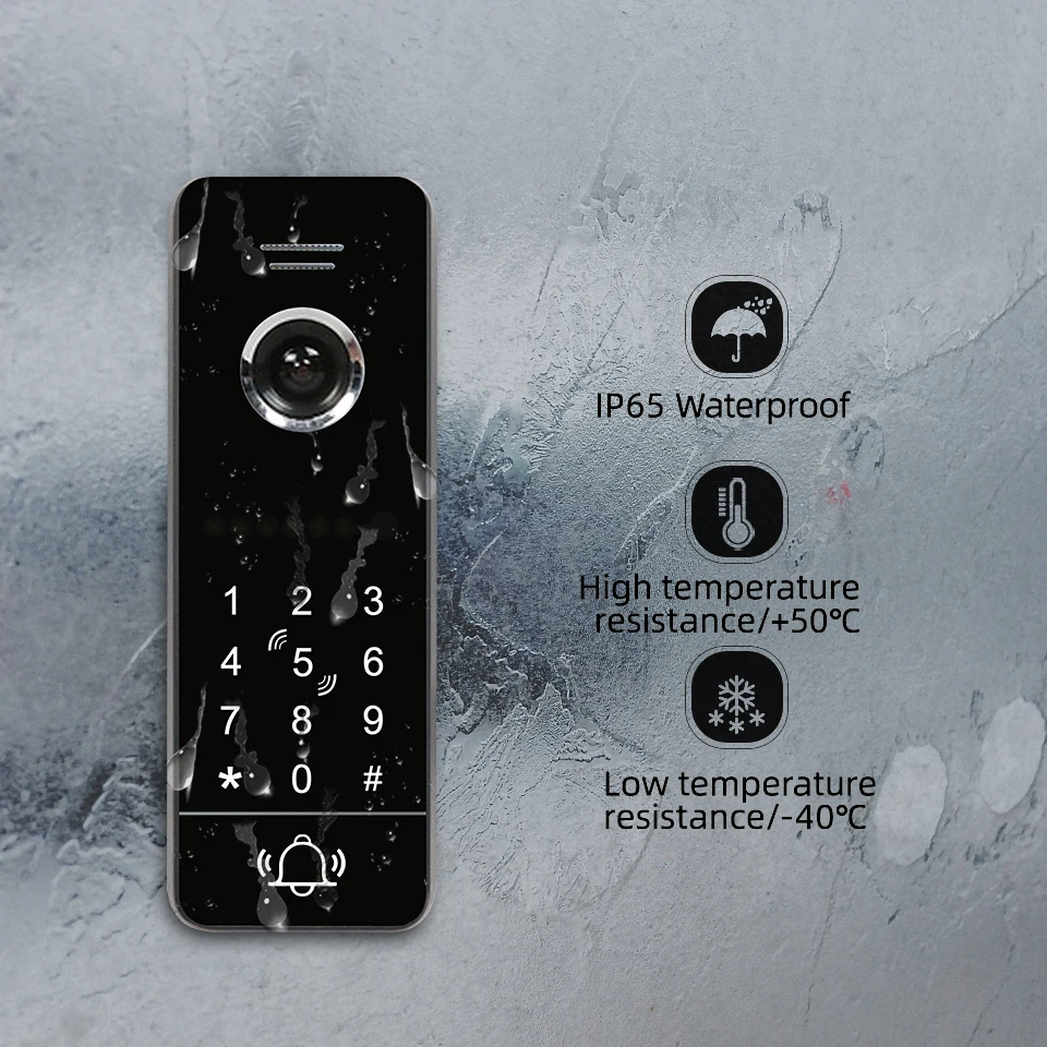 Tuya Smart 7-inch Wifi Touch Button Video Intercom System for Home Interphone Video Doorbell Security