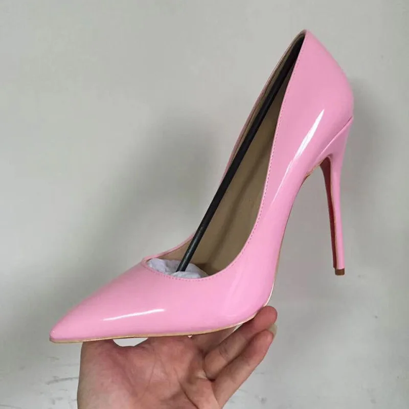 Dress Women Shoes Stiletto High Heel Pumps Ladies Patent Leather Pointed Toe Slip On Spring 2020 Manufacturer On Sale Pumps