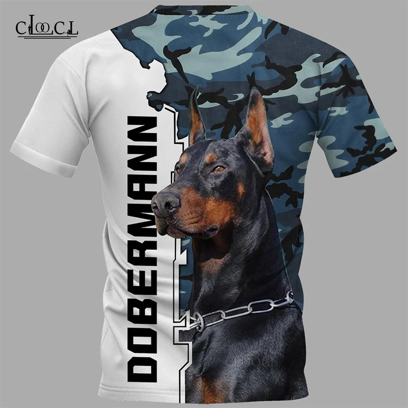 CLOOCL 2021 Newest Popular Doberman Dog Harajuku T Shirt Men Women 3D Print Hip Hop Streetwear Fashion Pullovers Drop Shipping