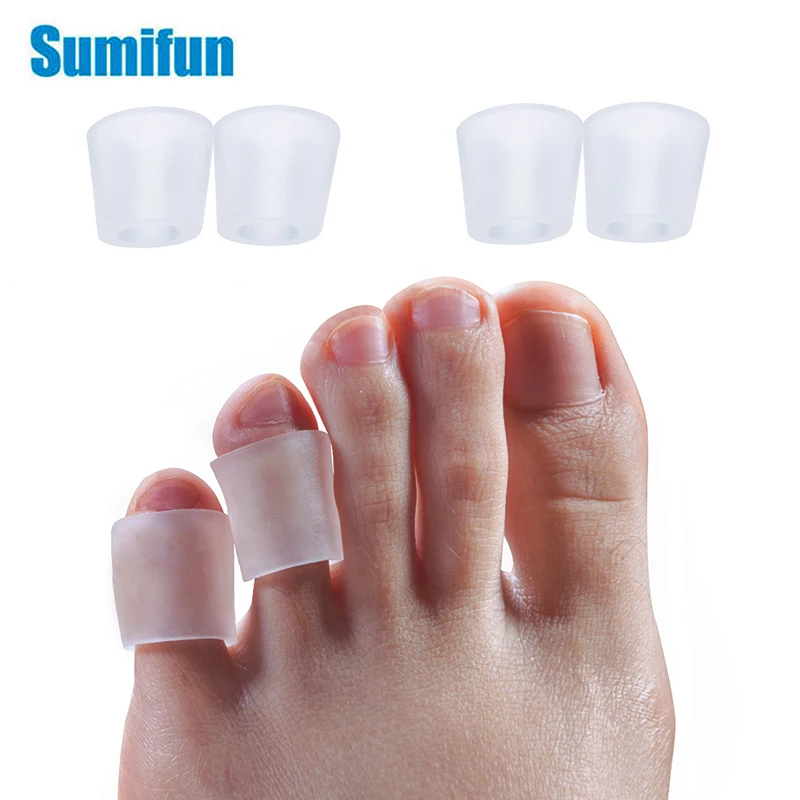 4pcs Transparent Gel Fingers Toe Protector Callus Corn Corrector Hammer Toe Separator Foot Care Tool Suport D1324