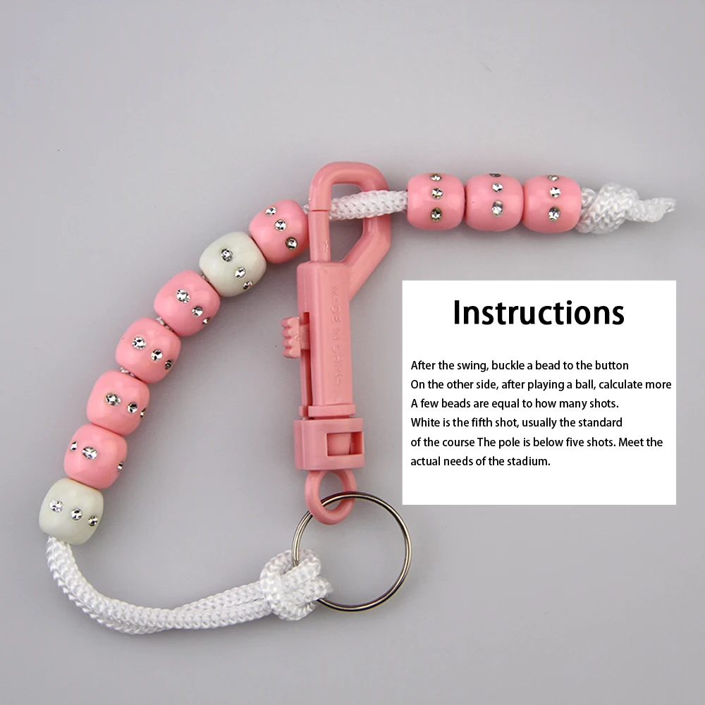 1Pcs Golf Training Aid With Clip Nylon Golf Score Beads Putt Remember Portable Counter Chain Professional Training Accessories