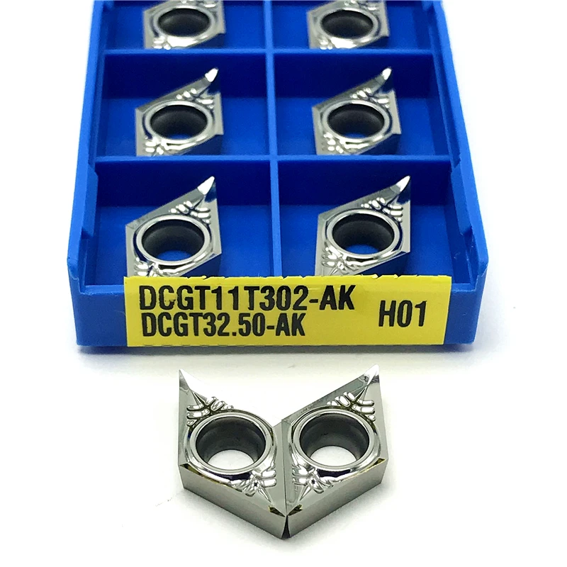 DCGT11T308 AK H01อลูมิเนียมเครื่องมือคาร์ไบด์แทรกเครื่องมือ DCGT 11T308คาร์ไบด์ไม้เครื่องมือคุณภาพสูงแทรก