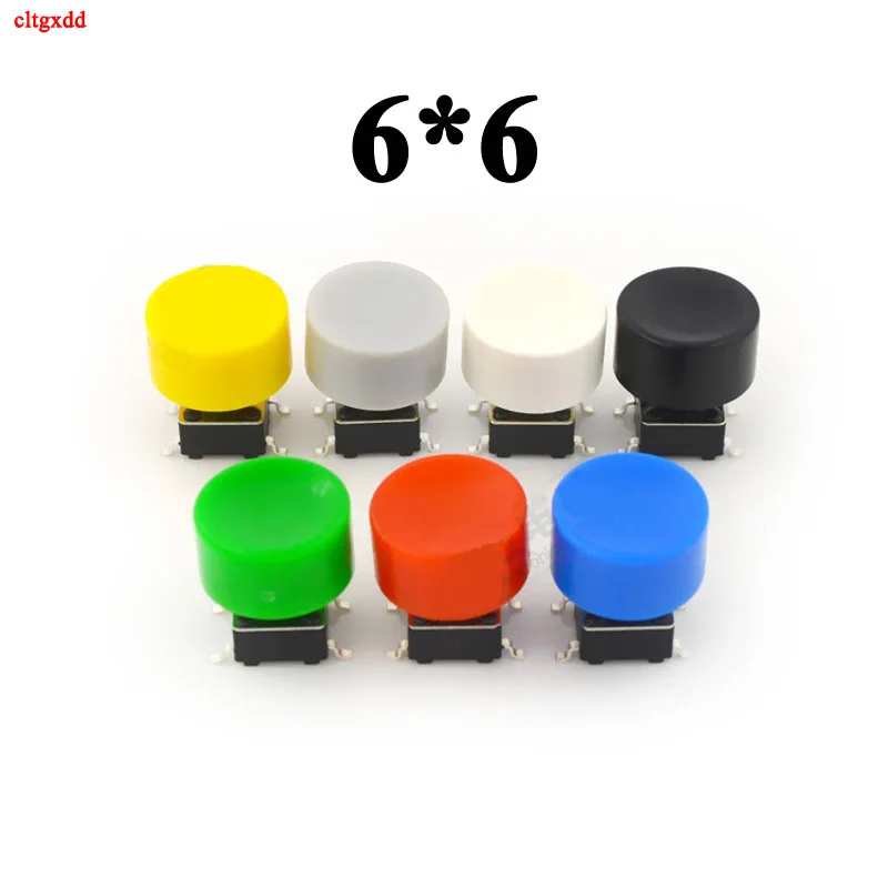 20 PCS A17 Plastikowe nakładki na przyciski przełączników dotykowych Wielokolorowe wklęsłe nakładki na klucze 5,3 * 10 mm dla 6 * 6 okrągłych przełączników taktowych 6x6 mm