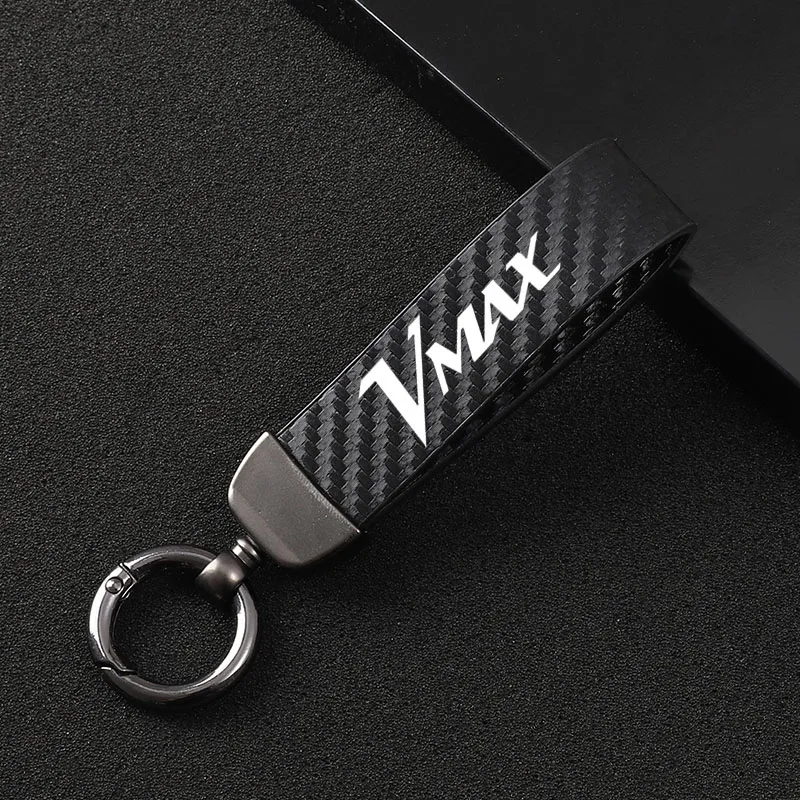 High-Grade Leather Motorcycle keychain Horseshoe Buckle Jewelry for Yamaha VMAX 1200 VMAX 1700 VMAX1200 VMAX170