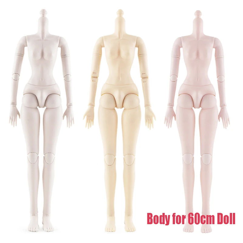 1/3 BJD Body for 60cm Doll Toy 21 Moveable jointed Plastic Model Naked Doll Body