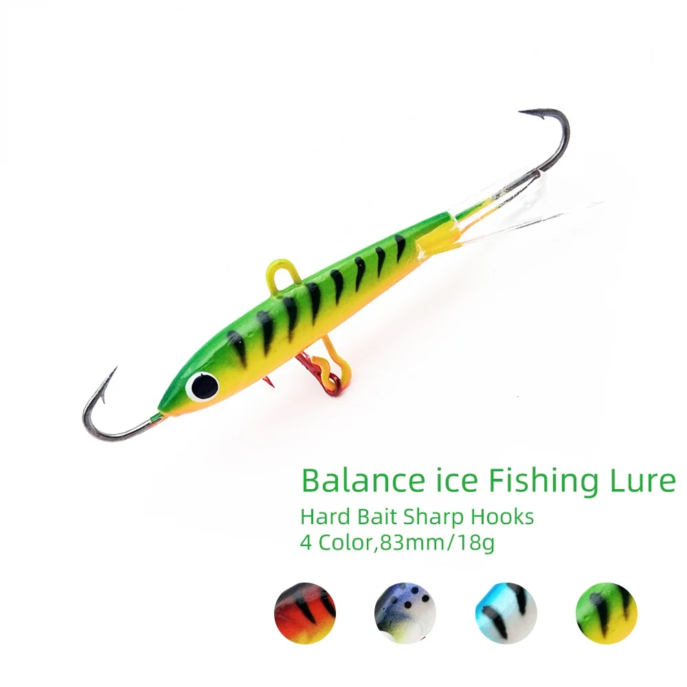 TIANNSII 1pcs 60/83mm 10.5g/18g Ice Fishing Hook Vertical Lead Fish Shape Hard Bait Metal Mini Fish Bionic Bait Winter Fishing