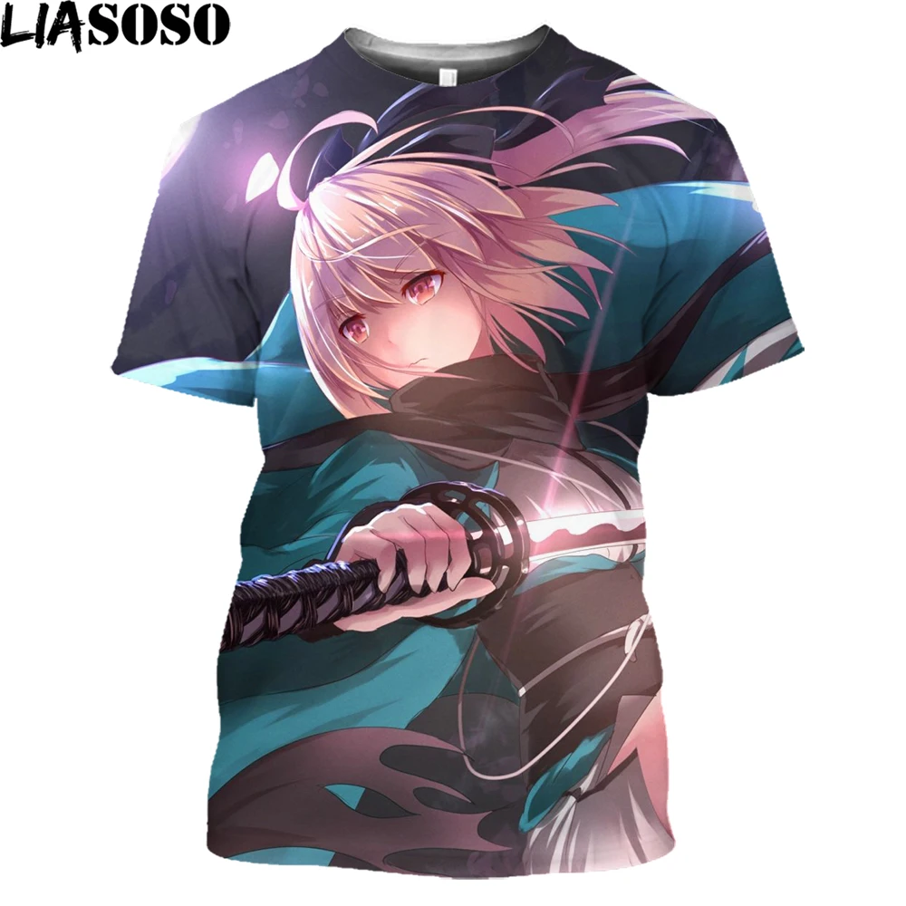 LIASOSO Anime Fate Grand Order 3D Printed T-shirt Men Women Casual O-Neck Streetwear Short Sleeve Tshirt Unisex Hip Hop T-Shirt