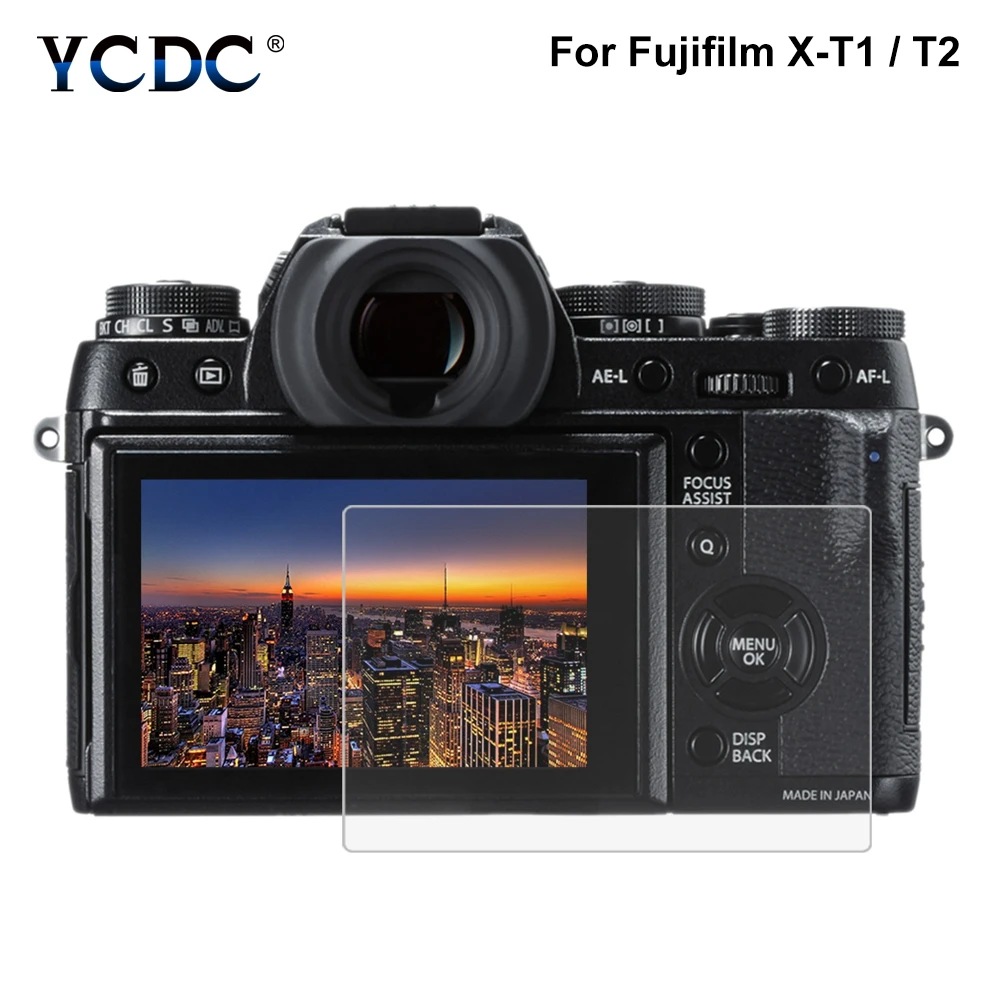 LCD Guard Film For Fujifilm X-T1 / T2 Camera 2.5D 0.3mm 9H Surface Hardness Tempered Glass Curved Edges Protector