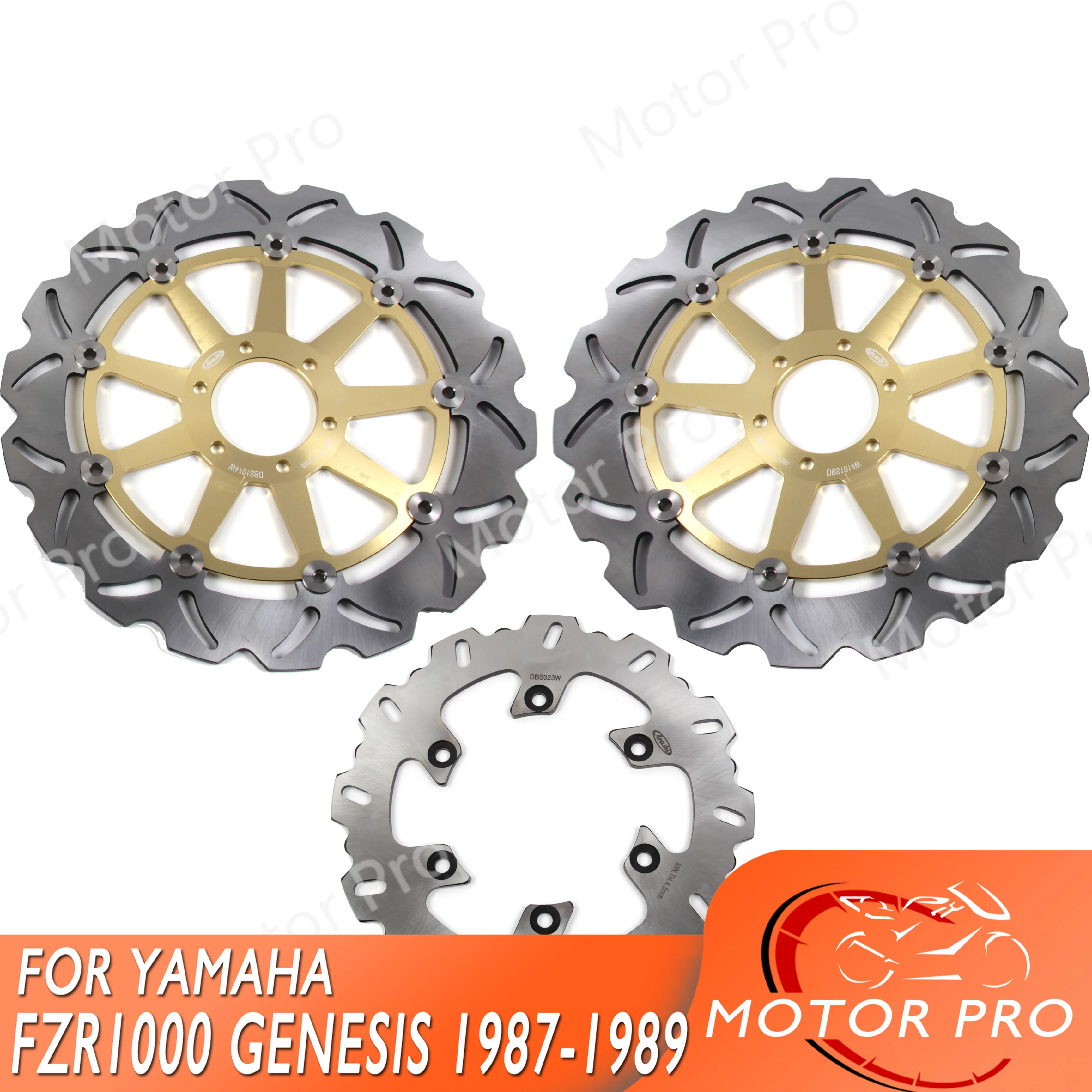 For Yamaha FZR 1000 GENESIS 1987 1988 1989 Front Rear Brake Disc Disk Rotor Kit Motorcycle Accessories FZR1000 EXUP XJR 1200