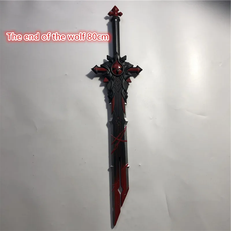 Project Genshin Impact sword 1:1 The end of the wolf  Knife sword cosplay Prop weapon Props Knife 80cm